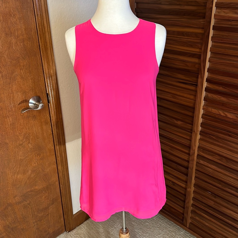 Naked zebra chiffon bright pick dress. Size S